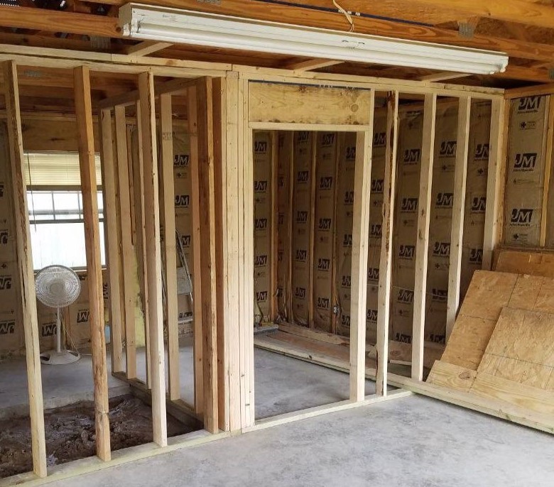 Garage under construction